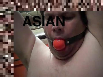 asiático, anal, babes, sadomasoquismo, esclava, rubia, acción, amordazada, bondage, dominación