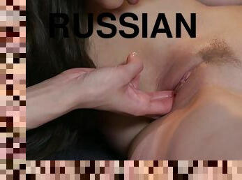 Sexy Russian lesbian Arwen orgasms from a finger fuck. Part 2.