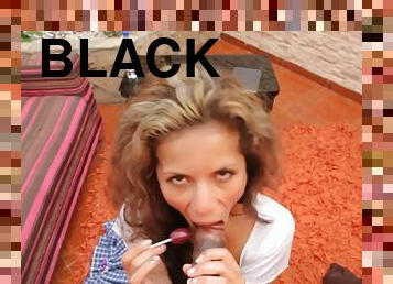 Saucy Latina Spinner Twirls On Big Black Dick - interracial