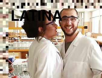 LECHE 69 Lab Nerd wants penis in her Latina vagina