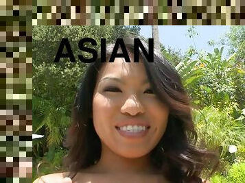 Mandingo fucks funny asian chick