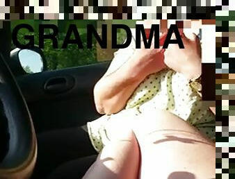 bestemor, fest, besta, bil
