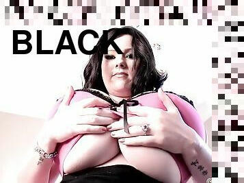 Rachel Aldana - Black Lace Pink Bra 2
