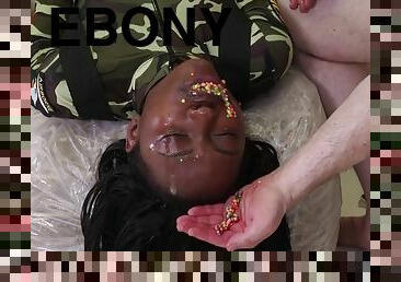 Ebony beauty Noemie Bilas deep throats