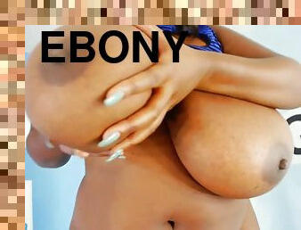 Dancing on webcam - ebony Bbw with big black tits