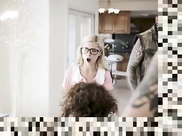 Nerdy piper gangbanged by bf and his friends