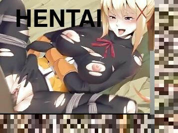 aluna, penetração-de-braço, excitante, anime, hentai