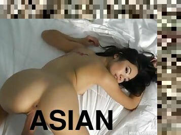 Asian riding cock