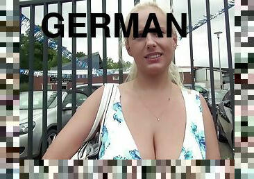 GERMAN SCOUT - HUGE SAGGY TITS TEEN ANGEL WICKY GET FUCK AT PUBLIC CASTING - Angel wicky