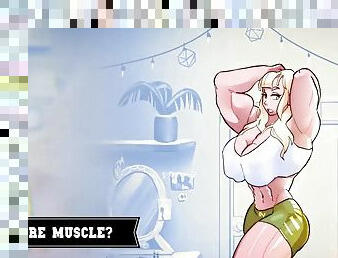 30 Days of Female Muscle Growth Animation - DUPLICATED - Giantess, muscles, massive tits, giant bicep flex