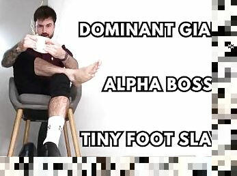 Dominant giants alpha bosses tiny foot slave