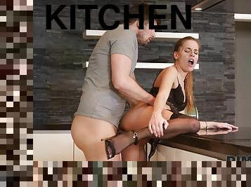RIM4K. Man fixes appliances in the kitchen and gets his ass licked