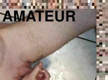 énorme, amateur, ejaculation-sur-le-corps, énorme-bite, gay, branlette, pieds, ejaculation, fétiche, solo