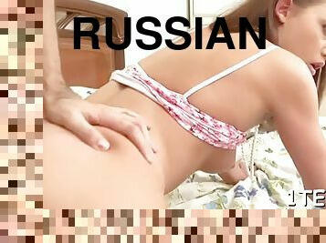 Delightful Russian brunette whore Angelina fucked deep