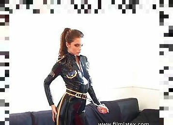 Lara: Latex Police Catsuit