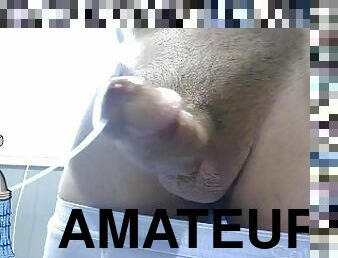 precum leaking close up