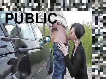 Street hooker fist fucked in public