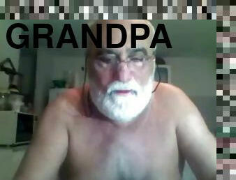 Grandpa cum on cam