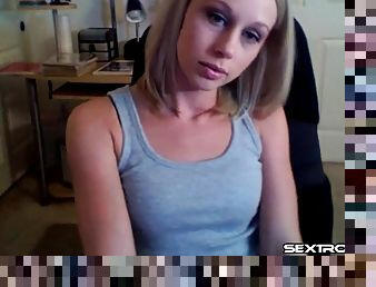 Slim and beautiful webcam blonde tease