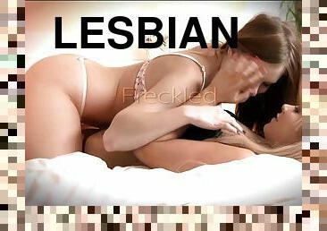 Lesbea Cute redhead lesbian shows Asian babe how to eat pussy