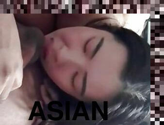 Asian girl sucks dick french