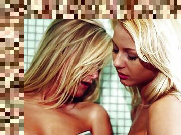 Two hot lesbians eat each other in the shower