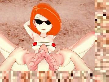Kim Possible Gives You a Footjob At The Beach! Kim Possible Feet POV