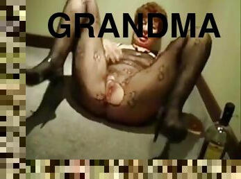 Grandma sucks cock