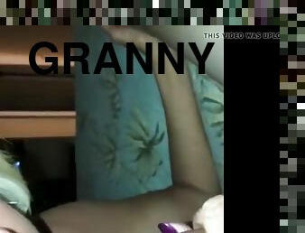 Granny again creampied by boss