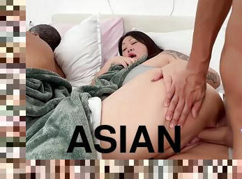 239: Thick Asian Takes 2 Dicks For Breakfast - Tokyo Leigh