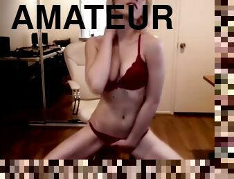 amatør, teenager, webcam, solo, bikini, realitet, drillende