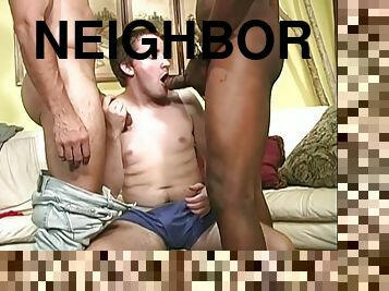 White neighbor fucked by black workers