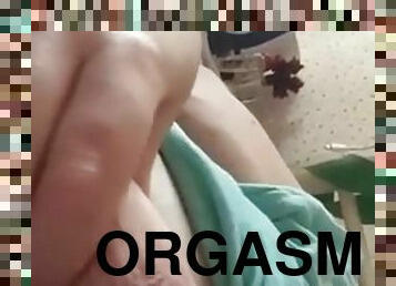 Sensitive nipple orgasm using clamp and vibe