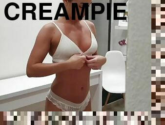 Homemade Creampie in the Bathroom