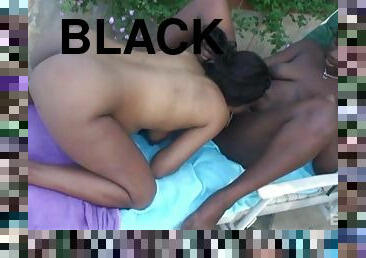 Black babes make out by the pool for intimate pussy orgasms