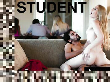 Cute Blonde Gets Fucked While Students Watch - Emma starletto