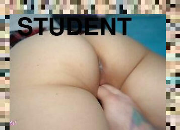 Used & Pounded Like Sex Doll While She Studies