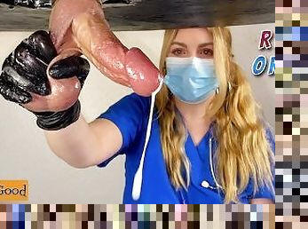 sygeplejerske, orgasme, kæmpestor-pik, bdsm, gloryhole, blond, fetish, latex, nosser, mælk