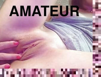 masturbation, fitta-pussy, amatör, milf, leksak, hemmagjord, fingerknull, kåt, tight, vacker