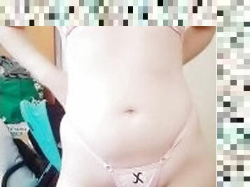 @layceexox strip tease ???? xcite collections Minikini, pink bikini