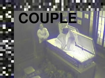 Couple hardcore fuck coffin on cam