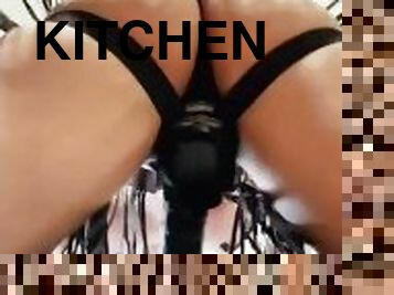 Stupid bitch was Fucked hard In the kitchen- full clip on my Onlyfans (link In bio)