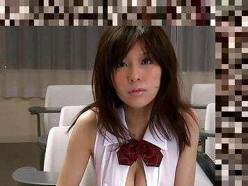 Innocent looking asian girl harumi asano seducing a teacher at school