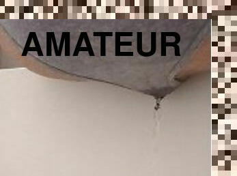 pissing, amatør, truser, våt