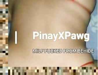 asiatisk, doggy-style, milf, mamma, knubbig, pov, filipinsk