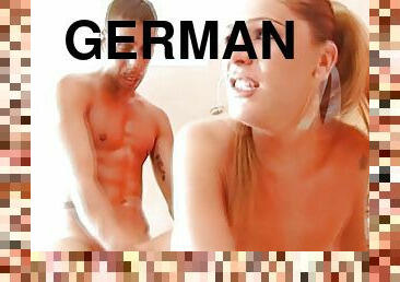 Superb German shemale enjoy sucking and taking her dudes rod