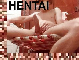 papa, masturbieren, nippel, dilettant, homosexuell, wichsen, gießerei, schwarz, beule, hentai