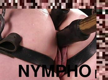 Trapped slut punished and dominated by BDSM nympho male