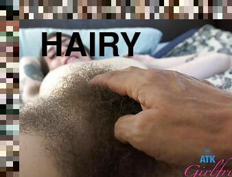 Hairy chick grants lover the best time in pretty naughty fetish rounds