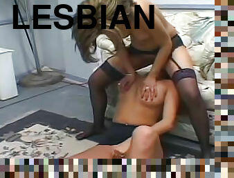pillu-pussy, lesbo-lesbian, pitkät-sukat, blondi, luonnollinen, pillu, fetissi, naamalla-istuminen